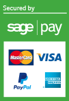 We accept Credit/Debit Card, PayPal payments securely via SagePay